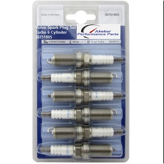 New VOLVO V70 XC70 XC90 S80 MK2 Spark Plug Kit 6 Cyl B6304T2 30751805 หัวเทียน