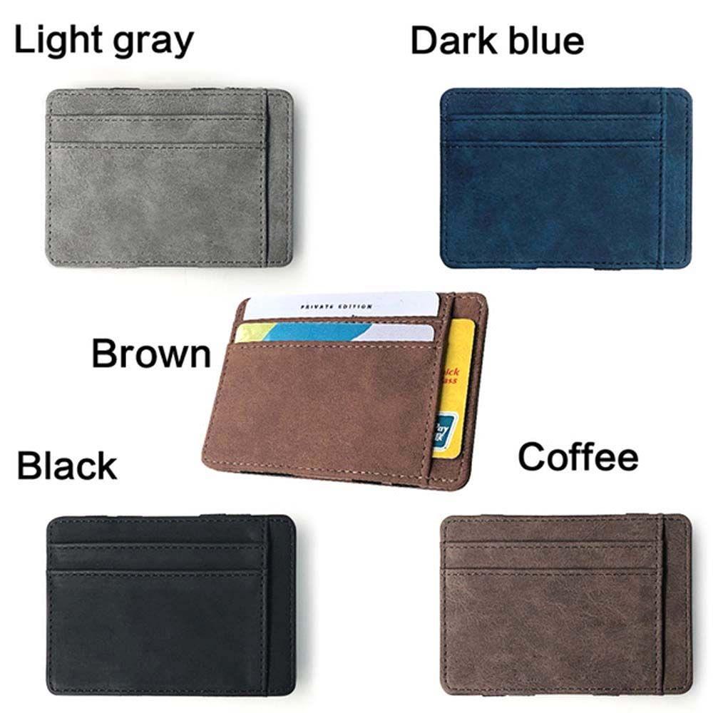 HILARIO Mini Slim Wallet Multi Slot ID Card Holder Magic Money Clip 