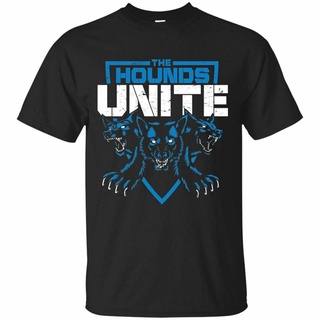 เสื้อยืดผ้าฝ้ายพิมพ์ลายแฟชั่น ใหม่ เสื้อยืดลําลอง แขนสั้น พิมพ์ลาย the shield the hounds unite wwe wrestleia 35 สําหรับผ