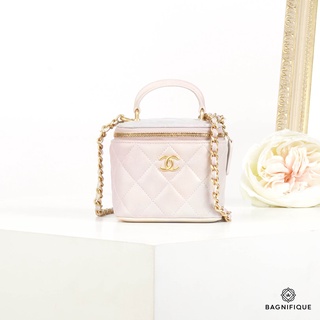 CHANEL VANITY TOP HANDLE 4" PASTEL PINK