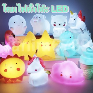 โคมไฟ LED น่ารักสไตล์เกาหลีสำหรับตกแต่งห้อง(แถมถ่าน)