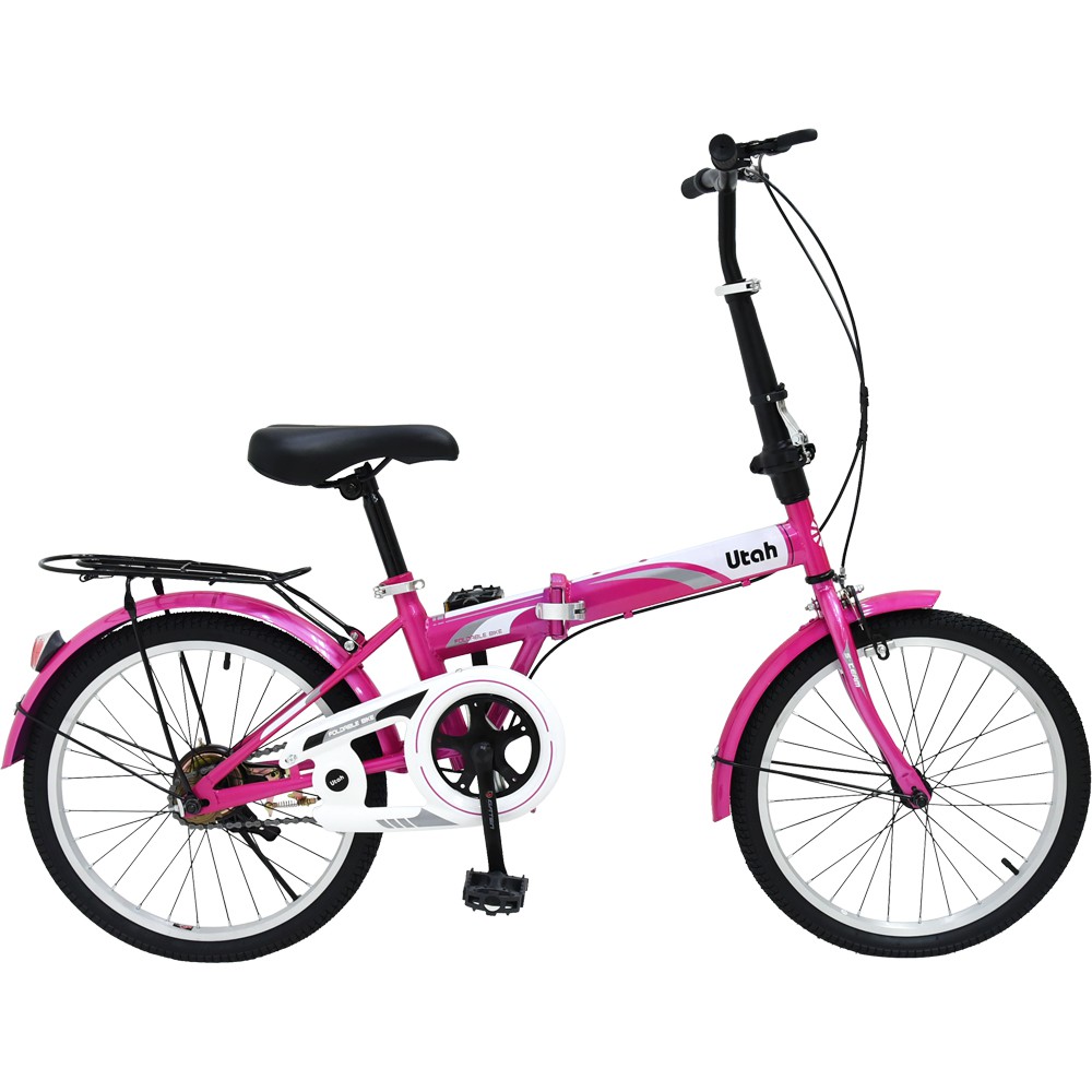 K-BIKE จักรยานพับได้ FOLDING BIKE 20 นิ้ว 1 Speed รุ่น 20K61 UTAH (New Design) ชมพู