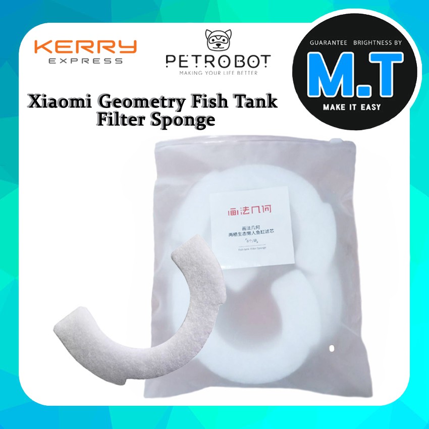 ใยกรองตู้ปลา แผ่นกรองตู้ปลา Xiaomi Geometry Fish Tank filter sponge 1แพ็ค 8ชิ้น