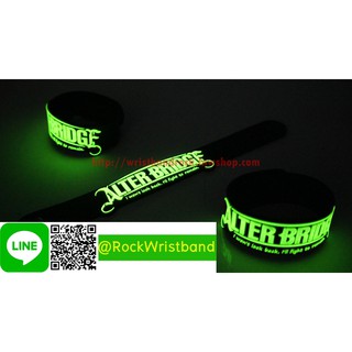 ALTER BRIDGE ขายริสแบนด์เรืองแสง  ABE285GA Wristband สายรัดข้อมือวงร็อค