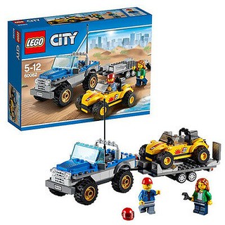 LEGO : No.60082 LEGO CITY GREAT VEHICLES DUNE BUGGY TRAILER (2015) ชุดขนย้ายรถบัคกี้ สินค้าจาก LEGO ของแท้ 100%