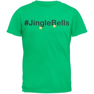 ผ้าฝ้ายคอกลมGILDAN เสื้อยืด ผ้าฝ้าย 100% พิมพ์ลายคริสต์มาส Jinglebells Hashtag สีเขียว สําหรับของขวัญfrom S-4XL