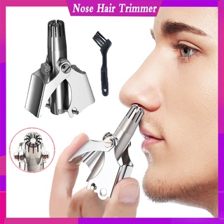 ที่ตัดขนจมูก สเตนเลส แบบพกพา / nose hair trimmer