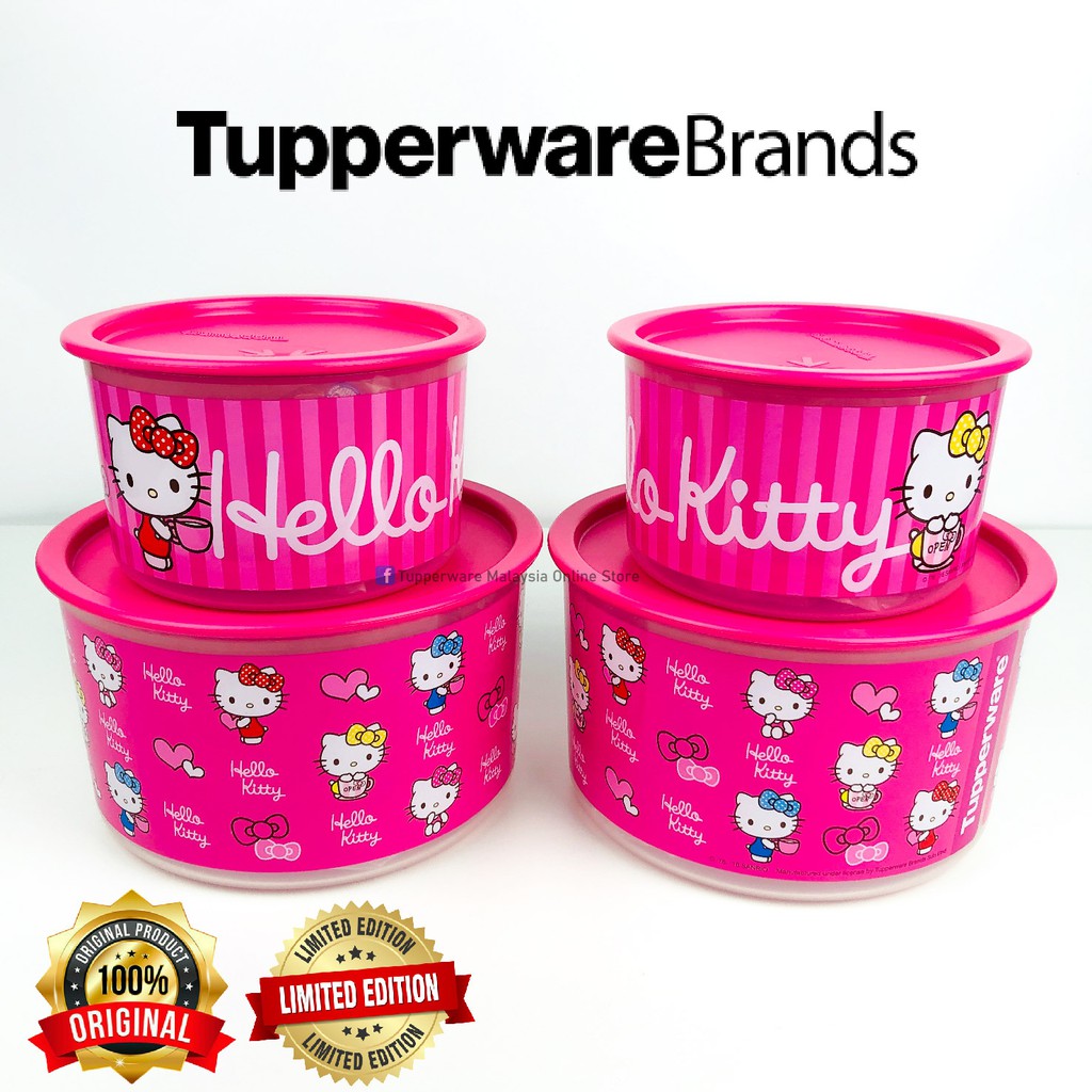 ! Tupperware HELLO KITTY ONE TOUCH LIMITED EDITION!