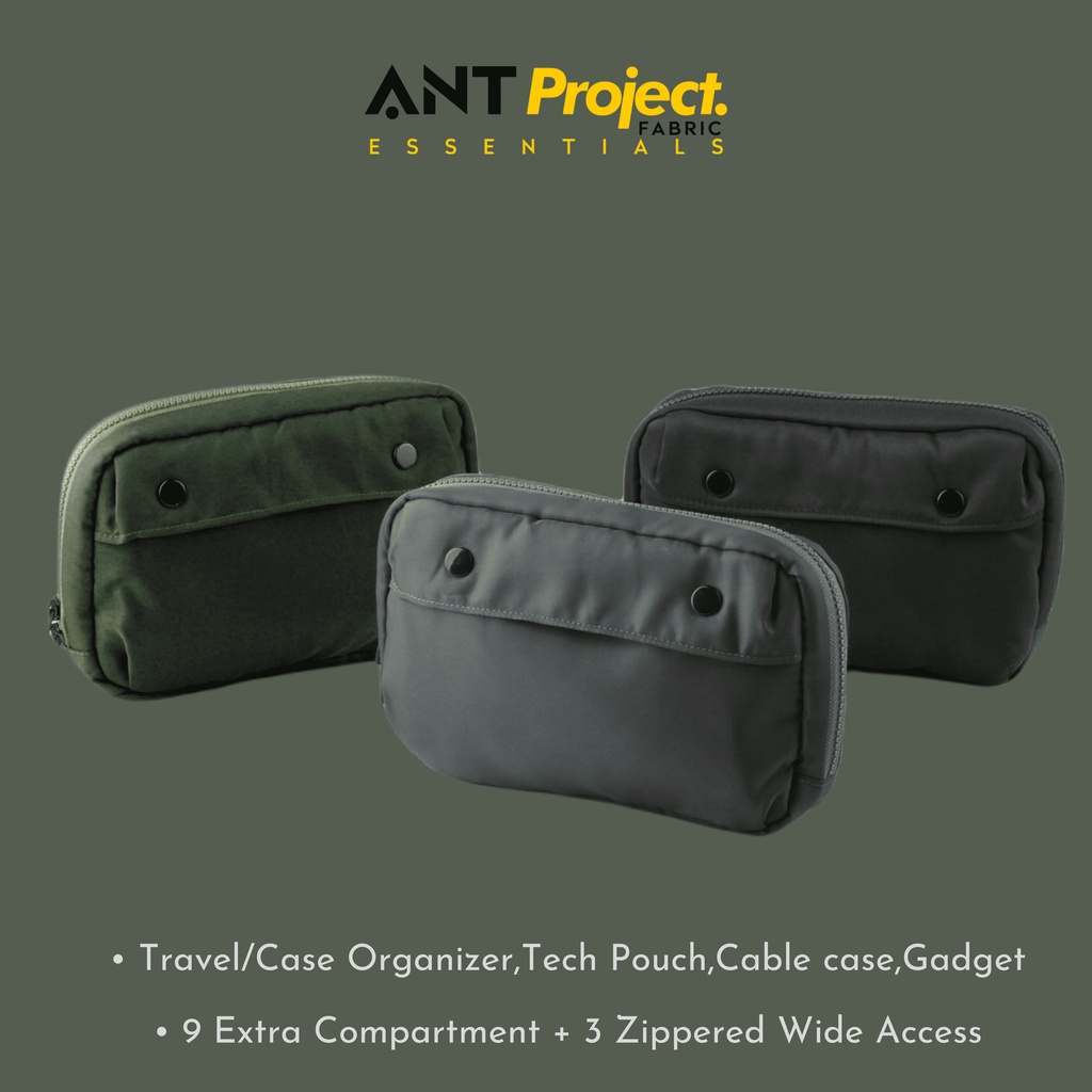 Ant PROJECT - DELTA Clutch Organizer Hand Bag - กระเป๋า