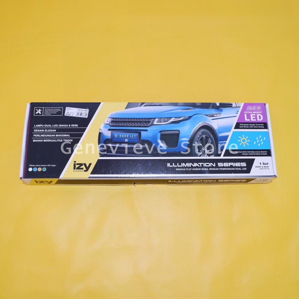 MERAH IZY CAR NUMBER PLATE COVER ไฟสีแดงสีขาว 46 ซม. โคมไฟยึดจานรถยนต์ IZY