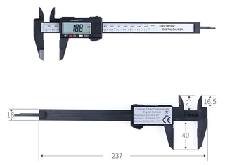 แบบพลาสติก เวอร์เนียร์ ดิจิตอล 6 นิ้ว พร้อมถ่าน เวอเนีย เวอเนียร์ เวอร์เนีย Digital Vernier caliper(0-150mm)