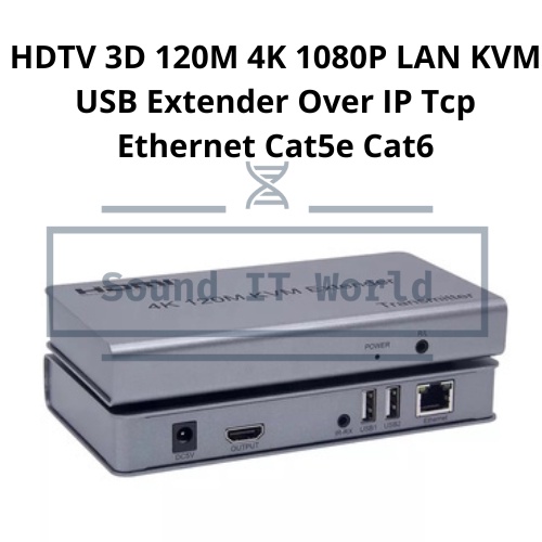 HDTV 3D 120M 4K 1080P LAN KVM USB Extender Over IP Tcp Ethernet Cat5e Cat6