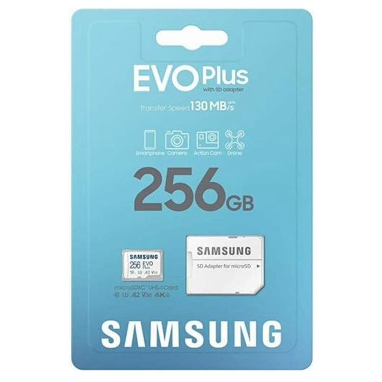 Samsung 256GB EVO Plus Micro SDXC with Adapter (160MB/s)