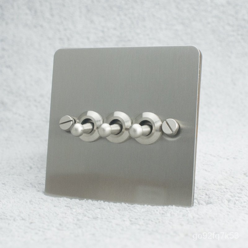 Nickel Brushed Panel Carved Toggle Switch Light Switch Electrical