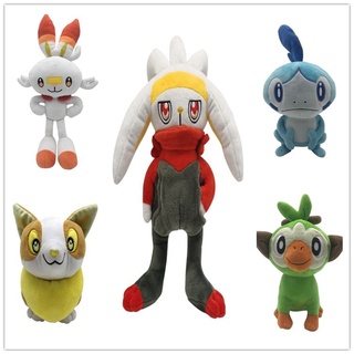 ♀◊✐&lt; Available &gt; Pokemon Sword and Shield Plush Toys Scorbunny Sobble Farfectchd Sirfetch d Doll Stuffed Toys Festival G