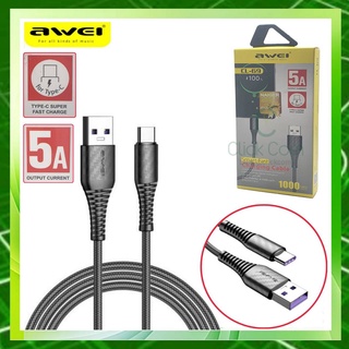 สายชาร์จ Awei CL-69 5A 40W USB Type-C Fast Charging  สายทนทาน สำหรับโทรศัพท์ที่มีช่องชาร์จเป็น type c