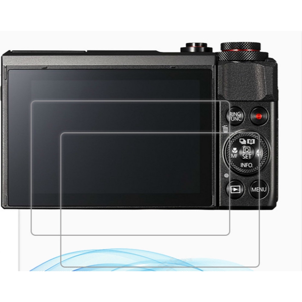 2 ชิ้นกระจกนิรภัยใสสําหรับ Canon PowerShot G7X Mark II / G9X Mark II กล้องดิจิตอลฟิล์ม LCD