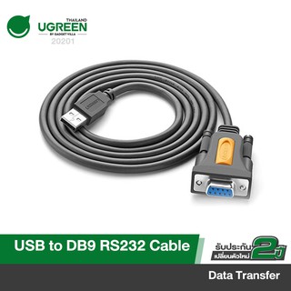 UGREEN อะแดปเตอร์สายเคเบิลหัวแปลง USB M to DB9 RS-232 F Cable ยาว 1.5M USB รุ่น 20201