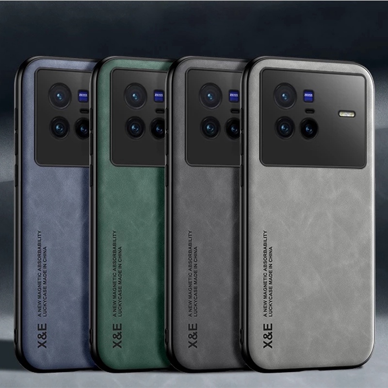 สําหรับ Vivo X80 เคส TPU นุ่มหรูหราใหม่ปกหนังกันกระแทก