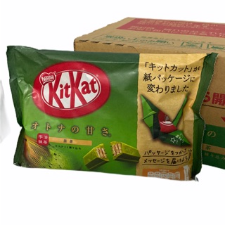 KITKAT GREEN TEA!! รสชาเขียว ห่อสีเขียว..สินค้านำเข้าจากญี่ปุ่น 1ห่อ ราคาพิเศษพร้อมส่ง!!