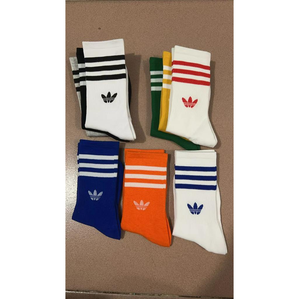ถุงเท้ากีฬา adidas ทรงยาว หลากสี แฟชั่นสําหรับผู้ชาย และผู้หญิง