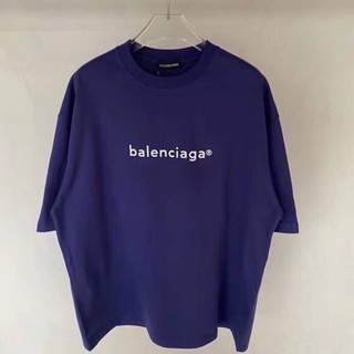 เสื้อแขนสั้น บาเรนเซีย BACK LOGO SWEATSHIRT DARK BLUE ถ่ายสดจากสินค้าจริง Size XS - L