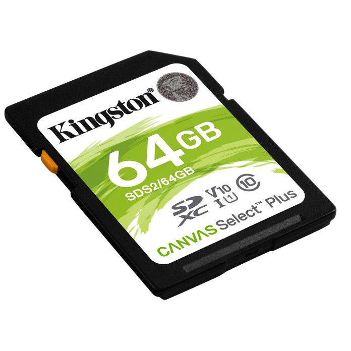 ❅❉KINGSTON 64 GB SD CARD (เอสดีการ์ด) CANVAS SELECT PLUS (SDS2/64GB)