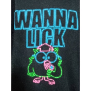 เสื้อยืด มือสอง ลายการ์ตูน 2011 WANNA LICK - XL อก 44