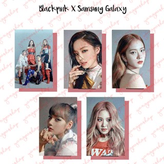 (พร้อมส่ง/เซต) Blackpink SAMSUNG GALAXY X BPIN พัดลมโฟโต้การ์ด ทําขึ้นอย่างเป็นทางการ BLACK Jangpashop JISOO PINK LISA ROSE