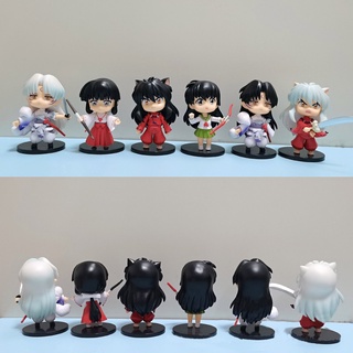 โมเดลฟิกเกอร์ Pvc อนิเมะ Q Version Inuyasha Kikyō Sesshoumaru Higurashi Kagome ของเล่น สําหรับสะสม ตกแต่ง