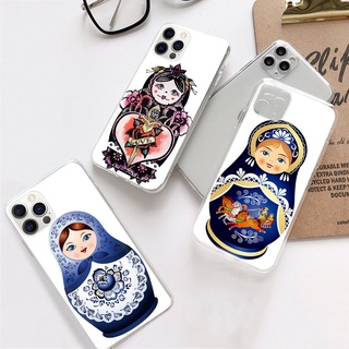 เคสโทรศัพท์มือถือแบบนิ่ม ใส ลายตุ๊กตารัสเซีย Matryoshka DV-180 สําหรับ VIVO Y22s Y35 Y16 Y02 Y02S Y01 Y31 Y51