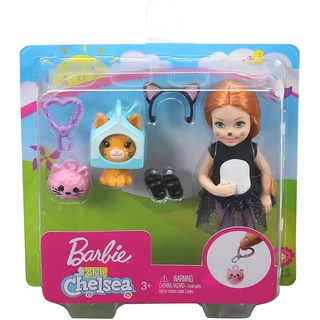 Barbie Club Chelsea Dress-Up Doll in Cat Costume with Accessories