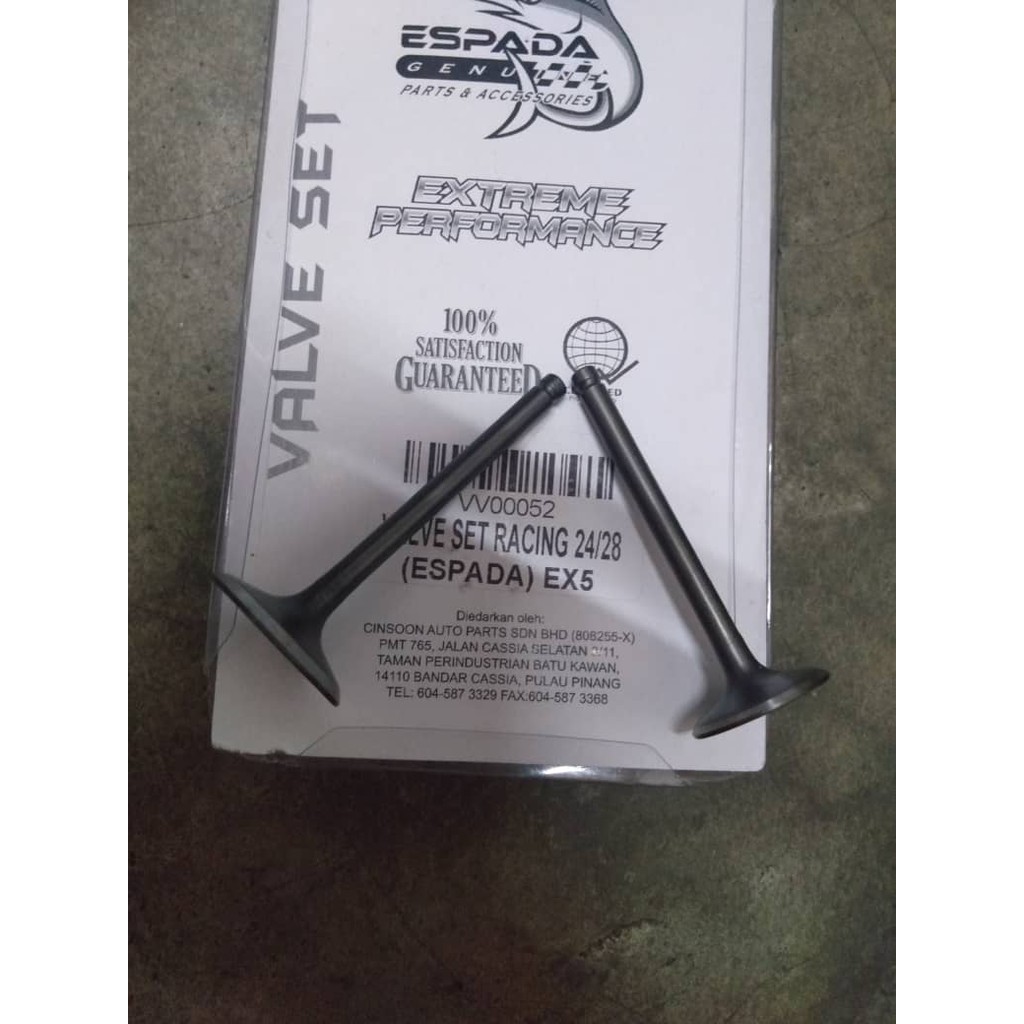 ชุดวาล์ว RACING 24/28 HONDA EX5/YAMAHA EGO BRAND ESPADA