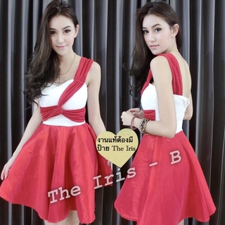 Mini Dress เลิศๆ Hi-end (แดง-ขาว)