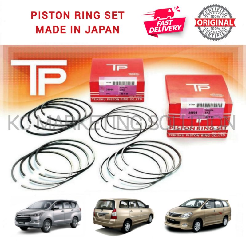 ชุดแหวนลูกสูบ TP (ขนาด 35960-STD) Toyota Innova 2.0 1TR-FE