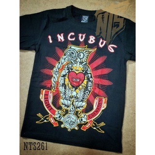 NTS 261 Incubus ROCK เสื้อยืด เสื้อวง เสื้อดำ สกรีนลายอย่างดี ผ้าหนานุ่ม ไม่หดไม่ย้วย NTS T SHIRT S M L XL XXL