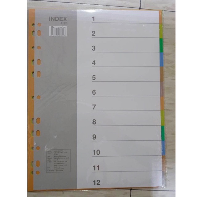 Index พลาสติก 12 หยัก รุ่น IX-895