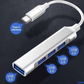 Type C เพื่อ USB 4พอร์ต USB ฮับ USB C สถานีเชื่อมต่อ OTG USB 3.0หลาย S plitter อะแดปเตอร์สำหรับ Xiaomi Lenovo MacBook P RO อากาศพีซี iPad TR