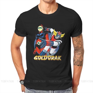 Ufo เสื้อยืดลําลอง แขนสั้น พิมพ์ลายหุ่นยนต์ Goldrake Grendizer สําหรับผู้ชาย#39; s เสื้อยืดคอกลม ผ้าฝ้าย พลัสไซซ์