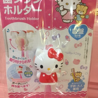 ที่แขวนเก็บแปรงสีฟัน Hello kitty ด้านหลังมีจุกยางติดผนัง ของแท้