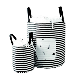 toTs - 400120 Forest bamboo storage basket 45x40cm ตะกร้าผ้า​ ตะกร้าเก็บของเด็ก