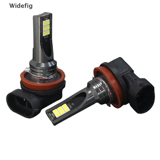 Widefig หลอดไฟตัดหมอก LED H8 H9 H11 3030 12SMD 12V 6000K สําหรับรถยนต์ 1 ชิ้น