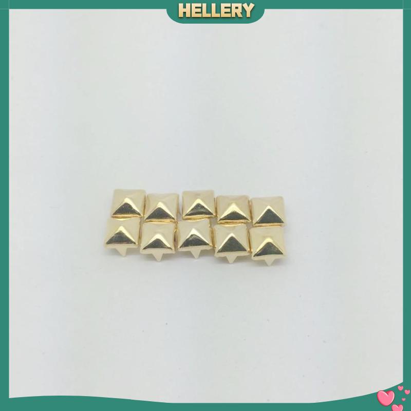 [HELLERY] กระดุมหมุดพีระมิด 100 ชิ้น สําหรับกระเป๋าหนัง รองเท้า DIY ราคา ถูกที่สุด ดีลบีเคเค แกลเลอรีภาพที่ 5