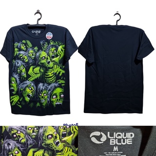 เสื้อยืด LIQUID BLUE  สินค้าลิขสิทธิ์แท้ มือ1 นำเข้าจากUSA ป้าย สกรีนคอ Liquid Blue