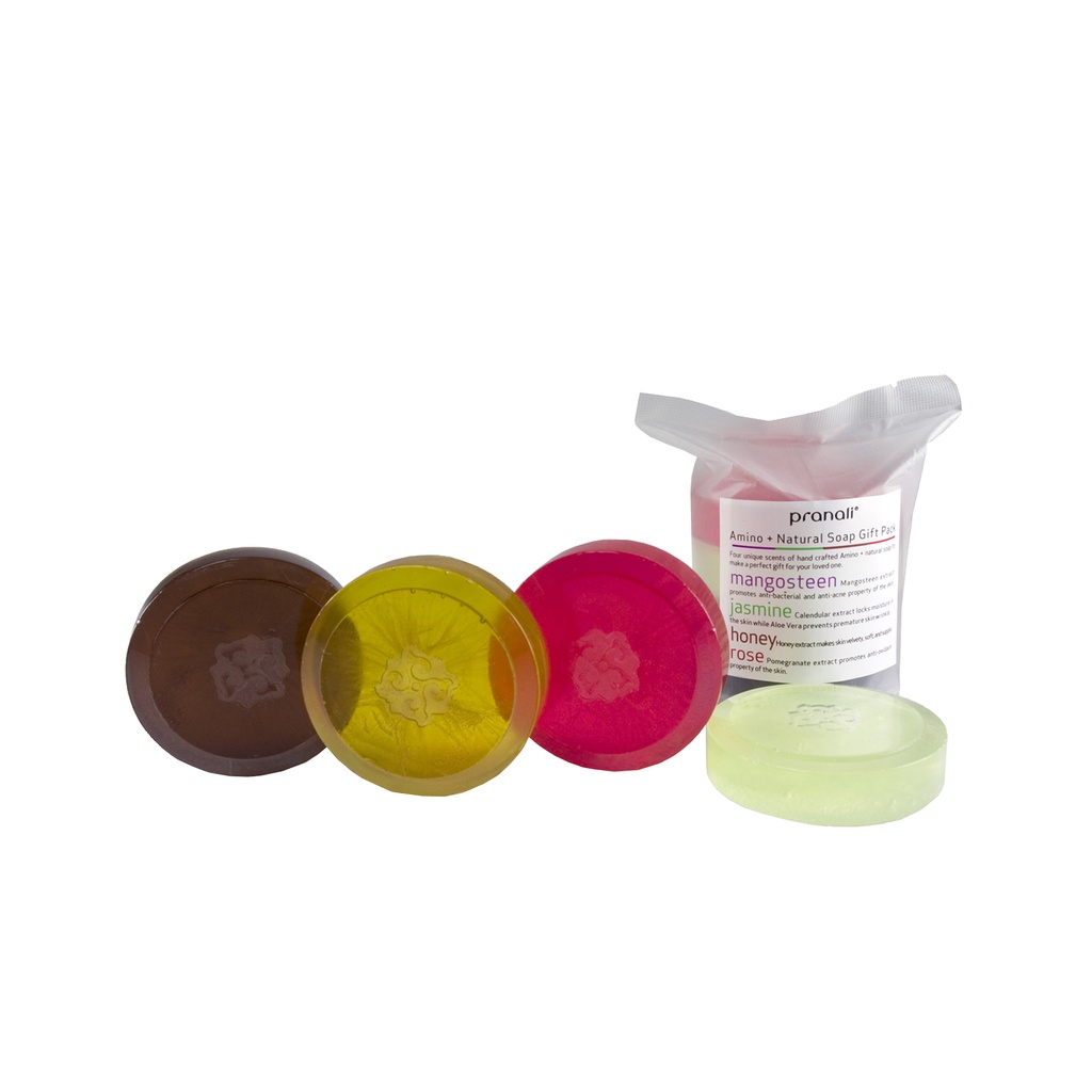 Pranali Amino plus Natural Soap Gift Pack (50g x 4)