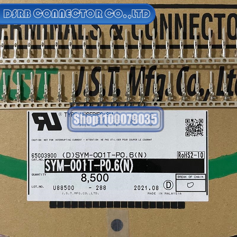 100pcs/lot SYM-001T-P0.6 Terminal Wire gauge 22-28AWG 100% New and Original