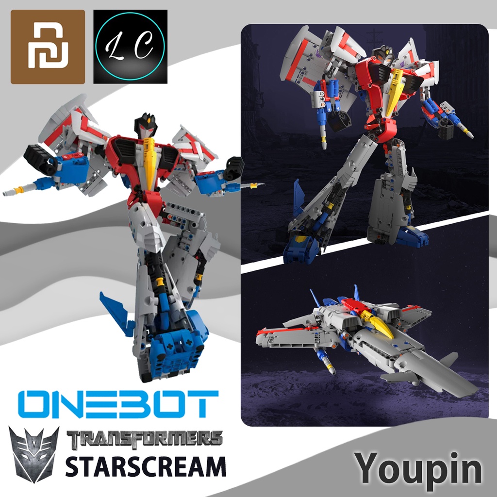 ONEBOT Nezha x Transformers STARSCREAM Red Spider Building Blocks joint movable Toy 860+ ชิ้นส่วนจาก