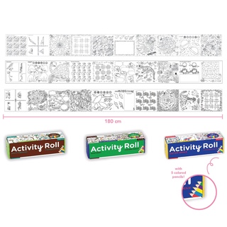 Activity roll กระดาษม้วนยาวแถมสี 5 แท่ง