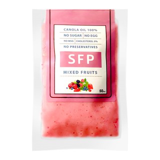 SFP น้ำสลัดสูตรผลไม้รวม (เบอร์รี่ 5 ชนิด) ผลิตจากน้ำมันคาโนล่า100% ขนาด 50ml.