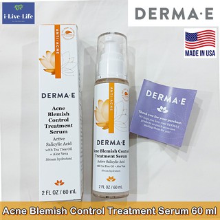 เซรั่มรักษาสิวอุดตัน Acne Blemish Control Treatment Serum 60 mL - Derma E